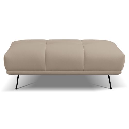 Pouf GIOVANNI tissu bull taupe