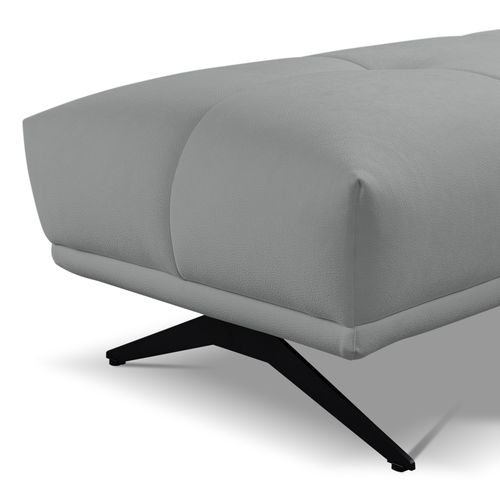 Pouf GIOVANNI tissu bull gris souris