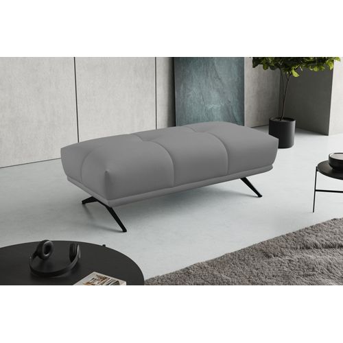 Pouf GIOVANNI tissu bull gris foncé