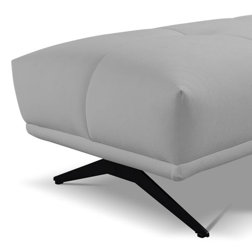 Pouf GIOVANNI tissu bull gris clair