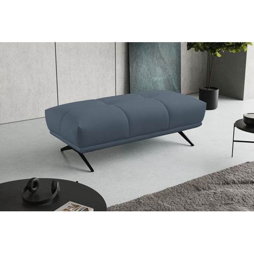 Pouf GIOVANNI tissu bull bleu foncé