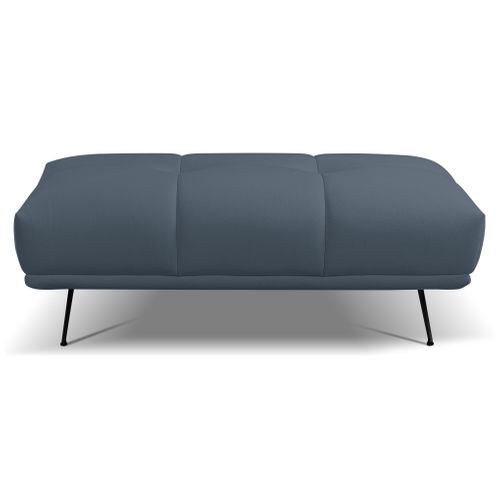 Pouf GIOVANNI tissu bull bleu foncé