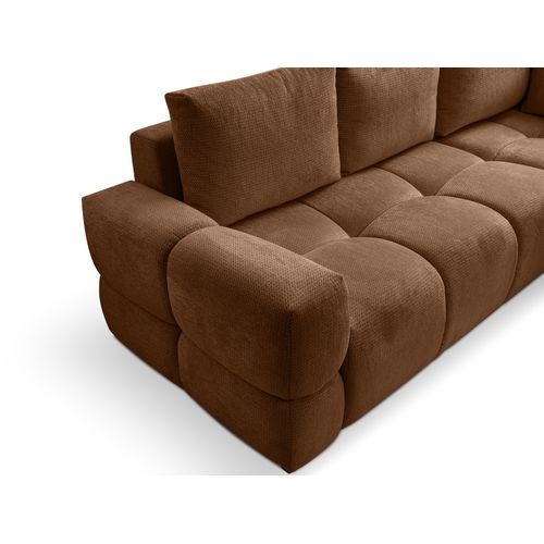 Canapé d'angle convertible FLOCCA tissu rouille