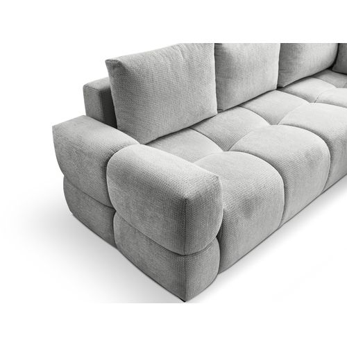 Canapé d'angle convertible FLOCCA tissu gris