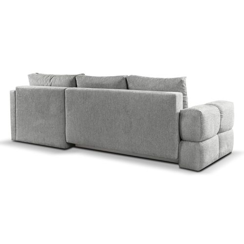 Canapé d'angle convertible FLOCCA tissu gris