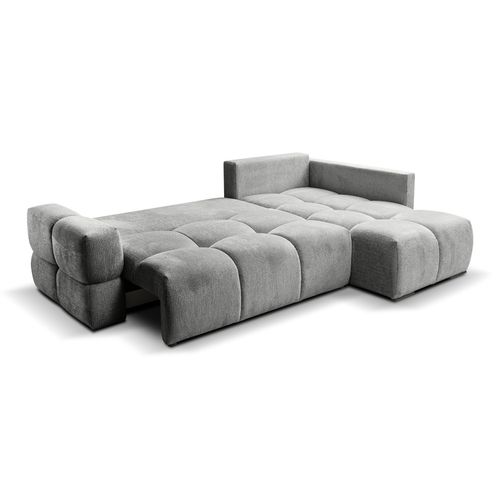 Canapé d'angle convertible FLOCCA tissu gris