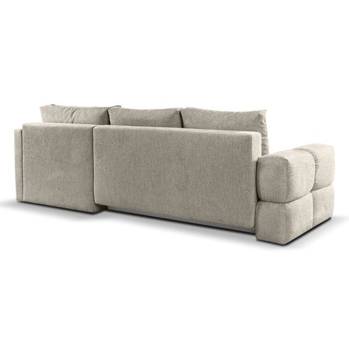 Canapé d'angle convertible FLOCCA tissu gris