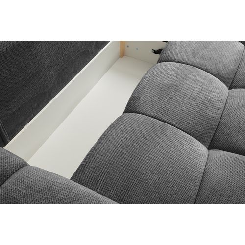 Canapé d'angle convertible FLOCCA tissu anthracite