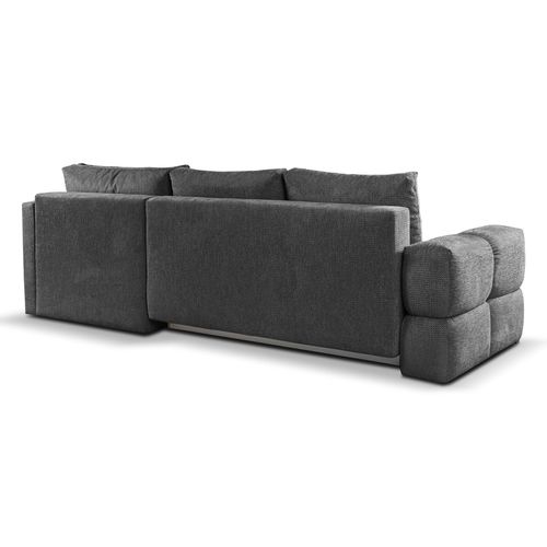 Canapé d'angle convertible FLOCCA tissu anthracite