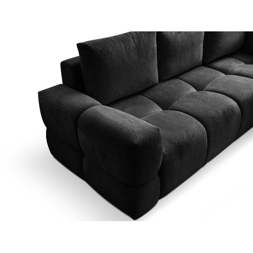 Canapé d'angle convertible FLOCCA tissu noir