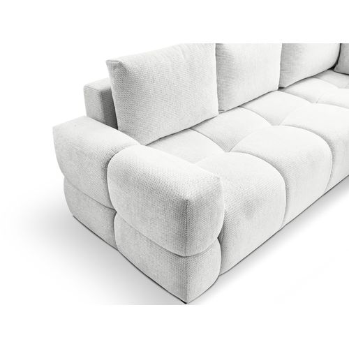 Canapé 3 places convertible FLOCCA tissu blanc chiné