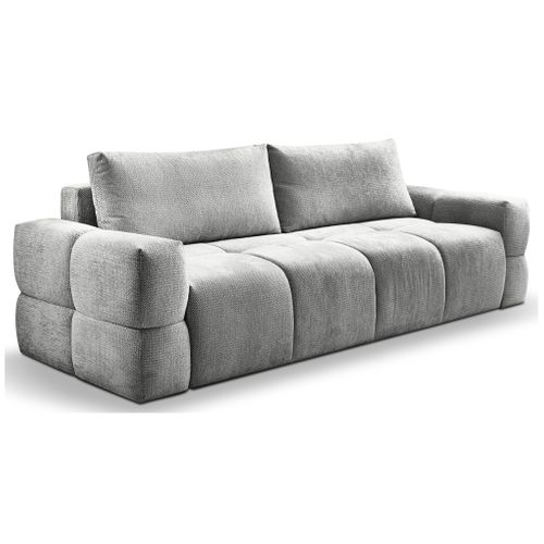 Canapé 3 places convertible FLOCCA tissu gris