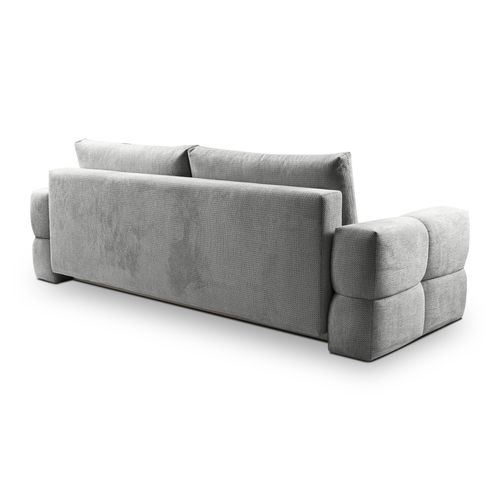 Canapé 3 places convertible FLOCCA tissu gris