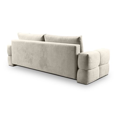 Canapé 3 places convertible FLOCCA tissu gris