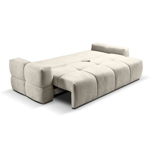Canapé 3 places convertible FLOCCA tissu gris