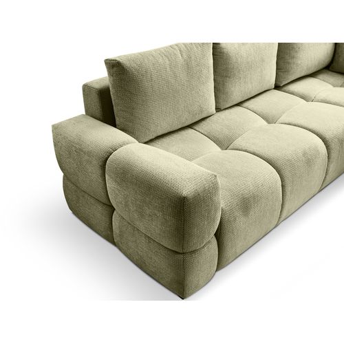 Canapé 3 places convertible FLOCCA tissu kaki