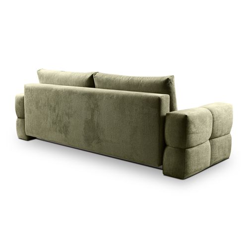 Canapé 3 places convertible FLOCCA tissu kaki