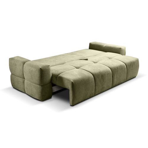 Canapé 3 places convertible FLOCCA tissu kaki