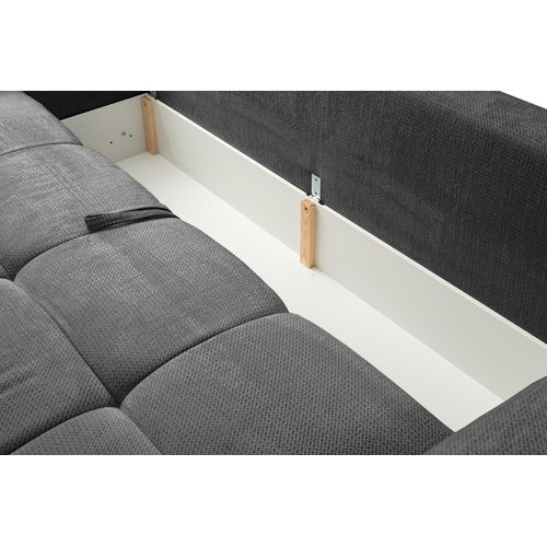 Canapé 3 places convertible FLOCCA tissu anthracite