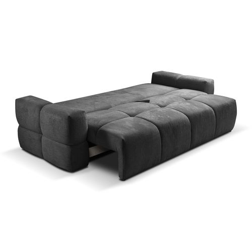 Canapé 3 places convertible FLOCCA tissu anthracite