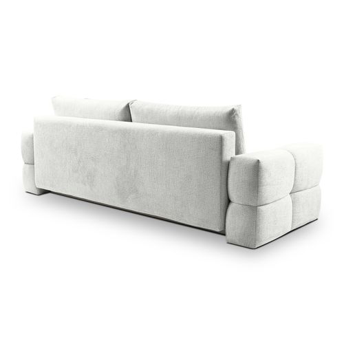 Canapé 3 places convertible FLOCCA tissu blanc cassé
