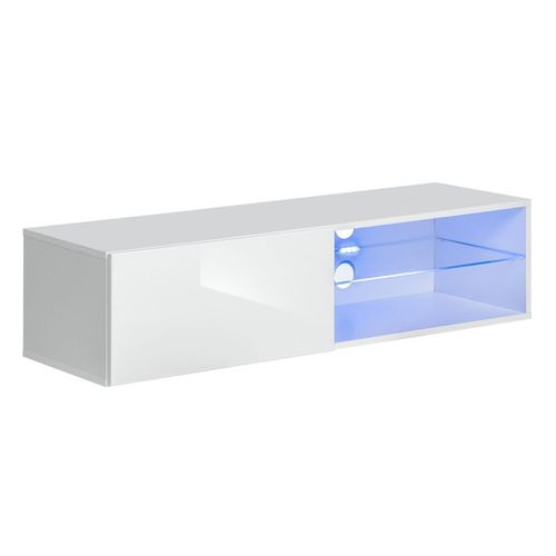 Meuble TV LED Design "switch Iv" 120cm Blanc