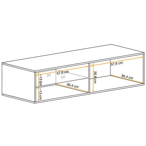 Meuble TV LED Design "switch Iv" 120cm Noir