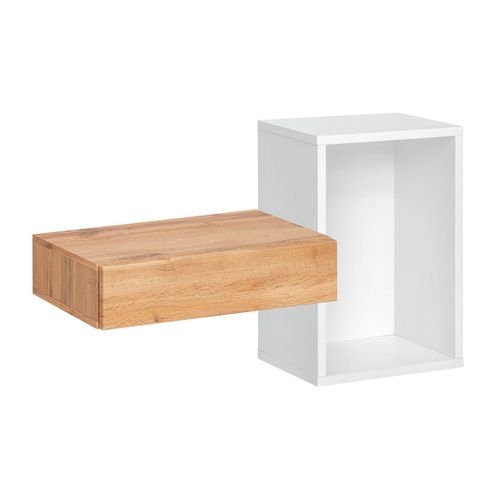 Étagère Murale et Tiroir Design "easy" 100cm Blanc