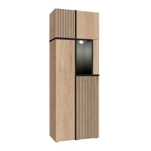 Bibliothèque Design LED "cross" 195cm Naturel