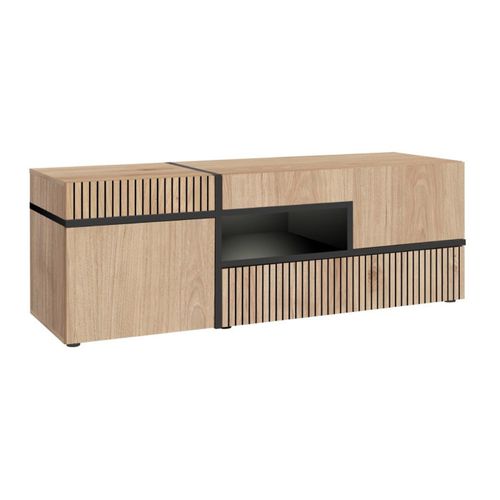 Meuble TV Design LED "cross" 150cm Naturel