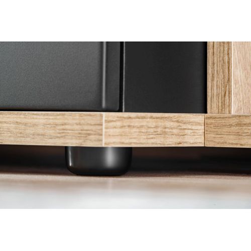 Ensemble Meuble TV Design "skill" 240cm Noir et Naturel