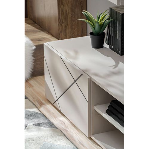 Ensemble Meuble TV 3p "geo" 250cm Beige