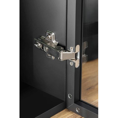 Ensemble Meuble TV Design "cruz" 280cm Noir et Naturel