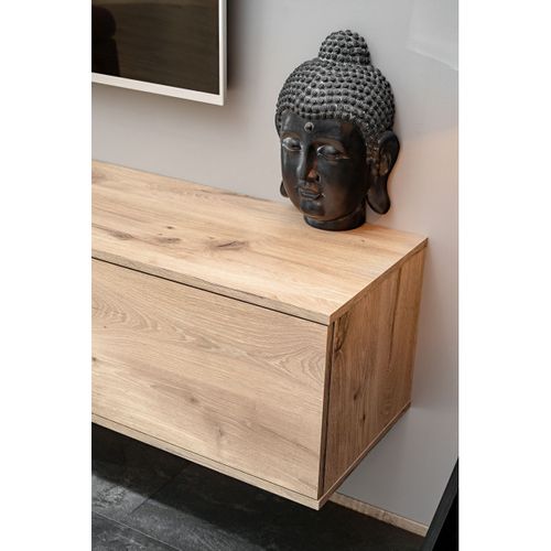 Ensemble Meuble TV Design "clare" 240cm Beige et Naturel