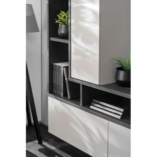 Ensemble Meuble TV Design "tytan" 210cm Beige et Gris