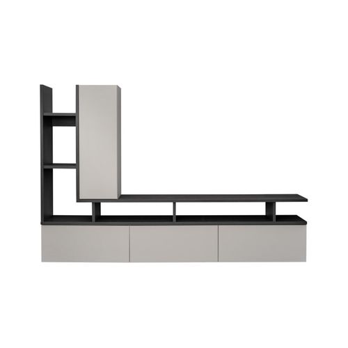 Ensemble Meuble TV Design "tytan" 210cm Beige et Gris