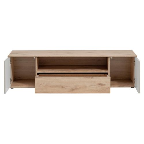 Meuble TV Rainuré "catalina" 160cm Naturel