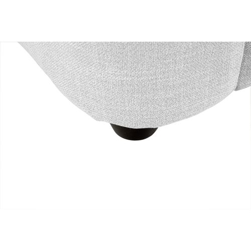 Fauteuil manchettes CURVE NICARAGUA tissu Bergamo gris clair 90