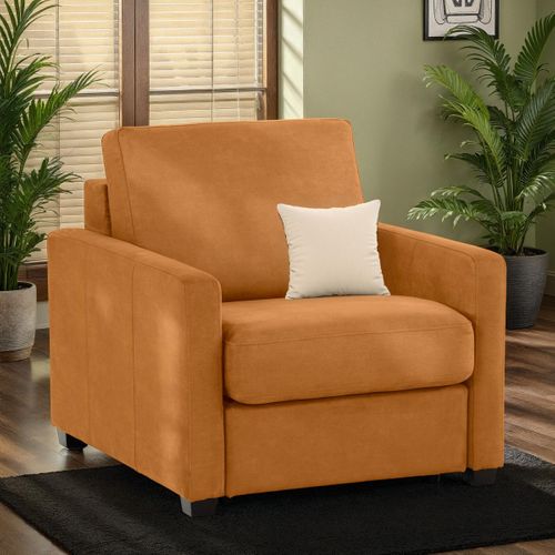 Fauteuil NICARAGUA tissu Apache cognac 10