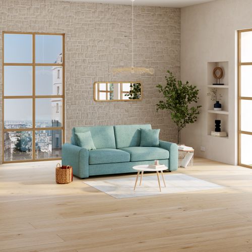 Canapé fixe 4 places NICARAGUA tissu Enjoy vert amande 18