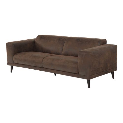 Canapé 3 places OSLO VINTAGE tissu gobi marron