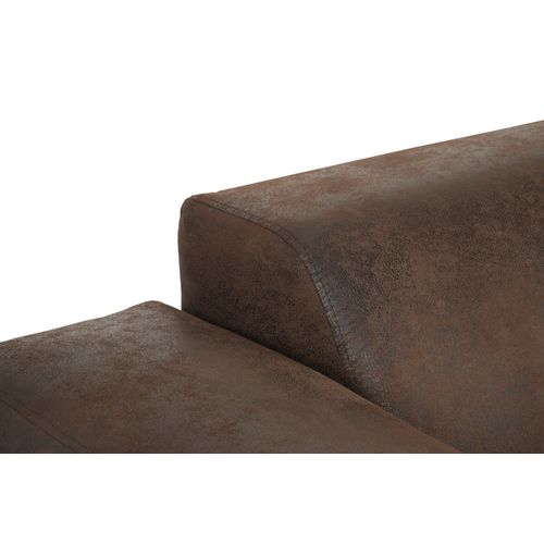 Canapé 3 places OSLO VINTAGE tissu gobi marron