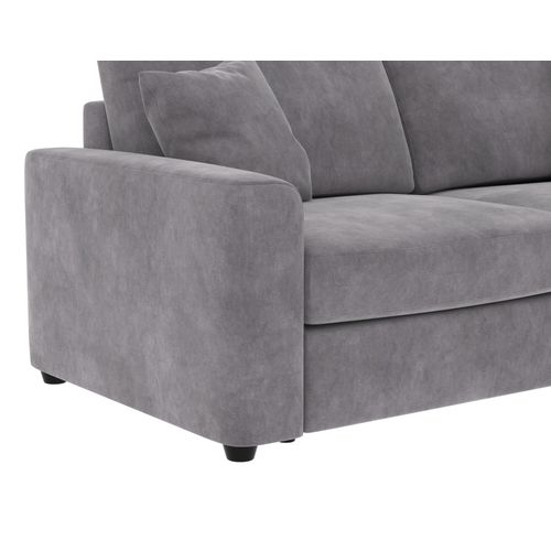 Canapé convertible 3 places pack standard NICARAGUA tissu bella gris souris