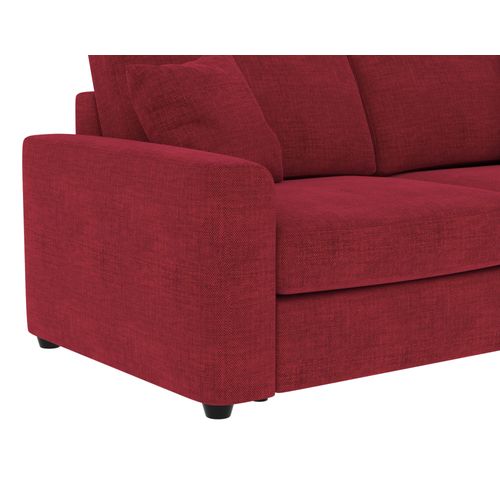 Canapé convertible 3 places pack standard NICARAGUA tissu apolo rouge 25