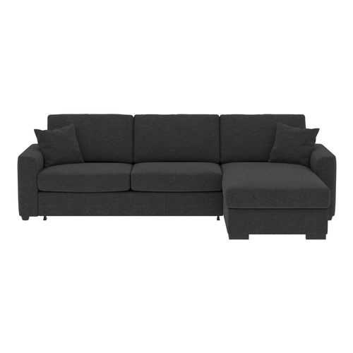 Canapé d'angle convertible pack standard NICARAGUA tissu malmo noir 96