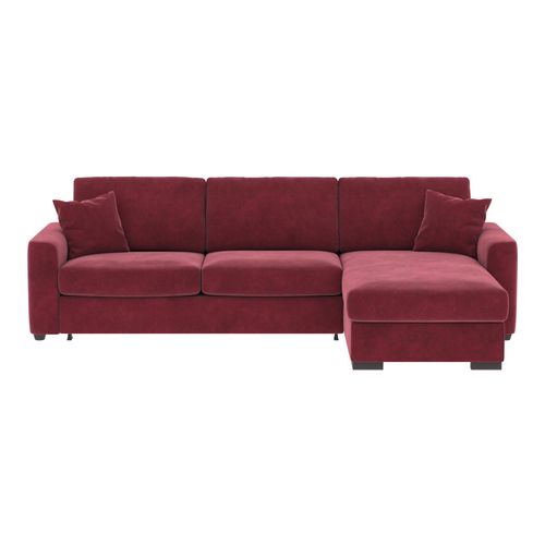 Canapé d'angle convertible pack standard NICARAGUA tissu bella bordeaux
