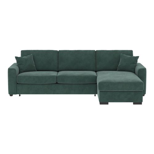 Canapé d'angle convertible pack standard NICARAGUA tissu bella vert