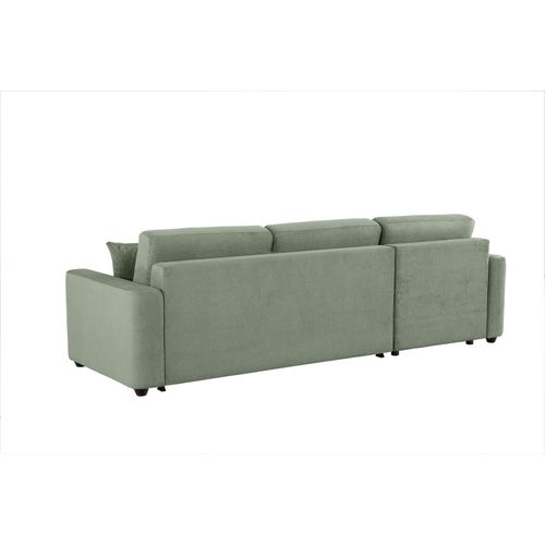 Canapé d'angle convertible pack standard NICARAGUA tissu Crown vert