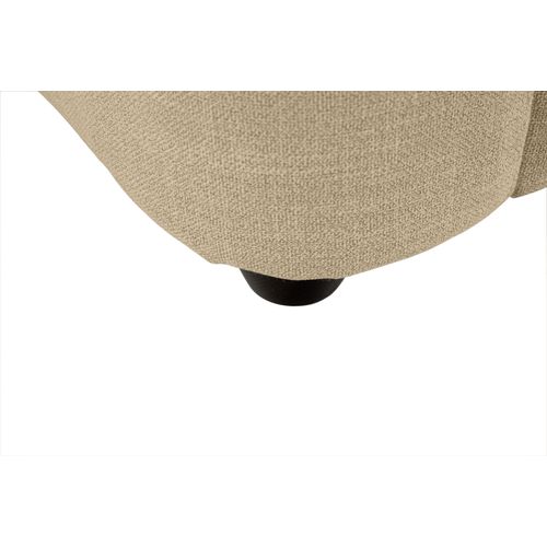 Fauteuil manchettes CURVE NICARAGUA tissu Bergamo mastic