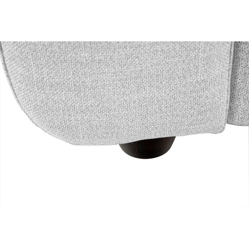 Fauteuil manchettes Kara NICARAGUA tissu bergamo gris clair